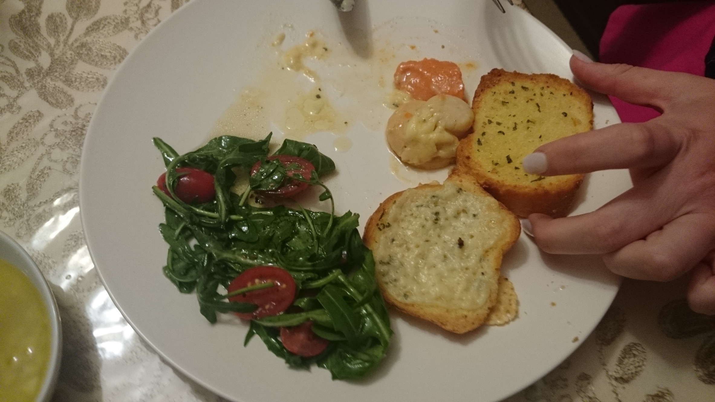 The first birthday dinner together, photographed at the time. The recipe is a new recreation.