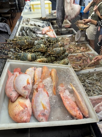 A seafood display
